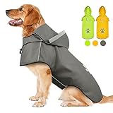Regenjacke DQGHQME Haustier Regenmantel mit Kapuze, Einstellbare Hunderegenmantel,...