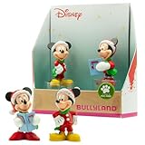Bullyland 15074 - Spielfiguren Set Walt Dinsey Mickey & Minnie Mouse zu Weihnachten,...