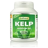 Kelp, 450 mg, 120 Kapseln - natürliches Jod (100% Tagesbedarf) aus der Braunalge. Gut...