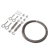 Uxsiya Seilspanner-Kit, korrosionsbeständiges, rostfreies Drahtseil-Kit, einfach zu...