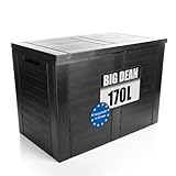 BigDean Aufbewahrungsbox Garten 170L mit Stecksystem aus Kunststoff – Auflagenbox...