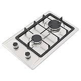 2 Flammig Edelstahl Gaskocher NG/LPG Gaskochfeld Portable Campingkocher mit...
