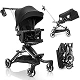 Komfortabler Reise-Kinderwagen, Kinder-Buggy mit Sonnenverdeck, 5-Punkt-Gurt, verstellbare...