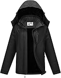 OutPro Skijacke Damen mit Wasserdichte Regenjacke Winddicht Warm Winterjacke Hooded...