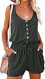 Youning Jumpsuit Damen Overall Frauen Sommer Kurz Hosenanzug Romper Einteiler...