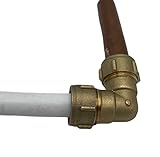 RIMEX Knie Adapter zum Verbinden von pex Rohr 16mm mit Kupferrohren 18mm, Bogen pex-cu...