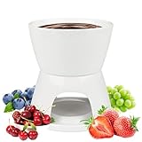 Schoko Fondueset Keramik Schokofondue Tasse mit Teelichthalter, Schokoladenfondue Tasse...