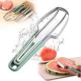 2024 Neu Wassermelonen Schneider, 3-in-1 Melonenschneider Obstschneider aus Edelstahl,...