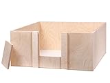 Alsino Wurfbox Welpenbox Wurfkiste Welpenkiste für Hunde & Katzen Bett, aus Holz -...