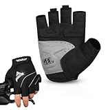 ATERCEL Fahrradhandschuhe Herren Damen, Breathable Elastic Back, 5mm SBR-Polsterung...