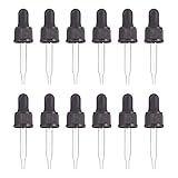 PandaHall 12er-Set Augentropfen aus Glas für ätherische Öle 15 ml (1/2 Unze)...
