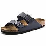 BIRKENSTOCK Arizona, Unisex Pantolette Weite Form, blau(blau), Gr. 45