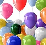 BIO Luftballons Geburtstag [50 Stück] Bunt • MADE IN EU • Umweltbewusst &...
