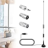 DAB UKW FM Radio Antenne Radio Antenne mit Magnetfuß 3M Verlängerungskabel, Digitales...