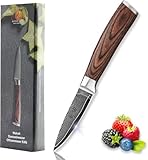 Wakoli EDIB Damastmesser Gemüsemesser 8,5 cm – Scharfes Officemesser &...