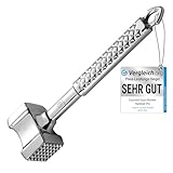 Fleischklopfer aus Edelstahl | Originaldesign | Doppelseitiger Schnitzelklopfer für...