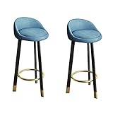 EMISOO Metall Barhocker, Set von 2 industriellen Frühstück Esszimmer Hocker Thekenhöhe...