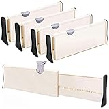4er-Set einstellbare Schubladenteiler Organizer Separatoren - Dresser Organizer - für...