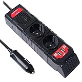 BYGD 150W Auto Spannungswandler Wechselrichter DC 12V auf 230V AC-Wandler mit 2...