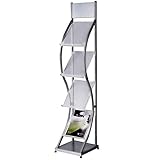 Boden Prospektständer Mesh Boden Katalog Regal Unfaltbar Prospekthalter 4 Taschen...