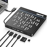 Zacro Externes CD DVD Laufwerk, USB 3.0 USB C Ultra Slim CD/DVD Brenner CD/DVD...