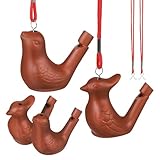 Yardwe 4Stücke Keramische Vogelpfeife Für Teilig Wasserfüllbar Tragbar Authentischer...