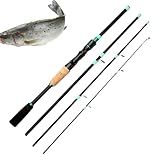 Reiseangelrute,Mehrteilige Angelrute mit Wurfrute für Köder - Tragbares Angelzubehör...