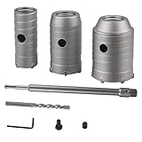EXLECO Rundgriff SDS Plus Schaft 330mm Verlängerung Hohl-Bohrkronen Betonwandbohrer...