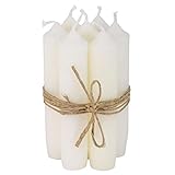 IB Laursen - Taper candles short candles - white - burn time: 4.5 hours - set of...