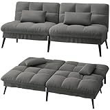 LUCKRACER Sofa 3 Sitzer Sofa Schlafsofa mit Schlaffunktion, überzug Futon Klappsofa,...
