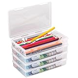 MHwan Stiftebox, 4 Stück Stapelbare Aufbewahrungsbox, robust und langlebig,...