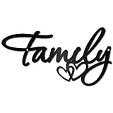 CREATCABIN Familie Metall-Wandkunst-Dekor,Schwarze...
