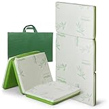 EPSELIA Matratze für Kinder, faltbar, Bambu Bio, mit Tasche für Reisen oder Camping, 60...
