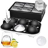 Rottay Eiswürfelform Silikon, XXL 45mm Eiskugelform 48mm 6-Fach 2-Set...