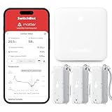 SwitchBot WLAN Hygrometer Thermometer Innen Außen 3 Pack with Hub Mini, IP65...