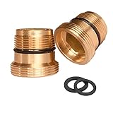 Wasserhahn-Adapter, 22 mm NPT-Außengewinde auf Außengewinde, eingebauter Wasserhahn,...