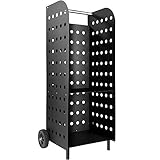 tectake® Holz Regal extrabreit mit Rollen, für aussen und innen, Kaminholzregal,...