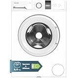 homeX Waschmaschine 6kg | Frontlader mit 1200 U/Min. | Inverter Motor - Leise &...