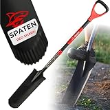 STREND PRO Spaten | Premium RedShark Gärtnerspaten | Drainagespaten mit Fiberglasstiel |...