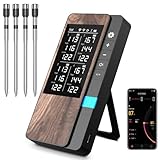 Pakinui Fleischthermometer Kabellos 4er-Pack, Bluetooth Grillthermometer mit...