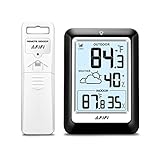 【 AFiFi 】 Kabelloses Innen- und Außenthermometer und Hygrometer plus Wettervorhersage...