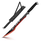 KOSxBO Machete mit roter Klinge Troodon Dinosaurier Edition - Gesamtlänge 63cm, Macheten...