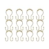laxyy Duschvorhanghaken Ringe, Metall Double Glide Duschhaken für Badezimmer Duschstangen...
