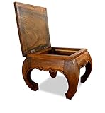 livasia aufklappbare Opiumtische, Massivholz, Beistelltische, Couchtische,...
