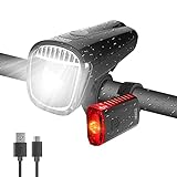 WOWGO LED Fahrradlicht Set,Fahrradbeleuchtung StVZO Zugelassen Wasserdicht USB...