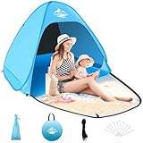 MAXDONE Strandmuschel Pop Up Strandzelt für 2-3 Personen Automatisches Strand Camping...