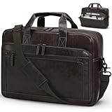 RAINSMORE Aktentasche Herren Vintage Arbeitstasche Laptoptasche 16 Zoll Wasserdicht...