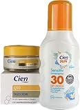 CIEN 2er-Set Hautpflege: SUN Sensitiv Sonnenspray LSF 30 HOCH für empfindliche Haut ohne...