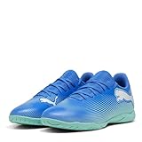 PUMA Unisex Future 7 Play IT Soccer Shoe, Hyperlink Blue-Mint White, 44.5 EU