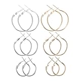 GLSTOY Damen Ohrringe C Form Große Creolen Geometrische Ohrringe Ohrringe Und 20mm 25mm...